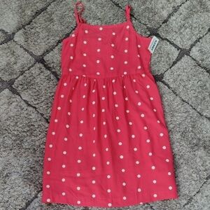 Old Navy Pink Dress with White Polka Dots